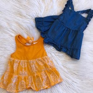 (2) size 12M Cat & Jack tops